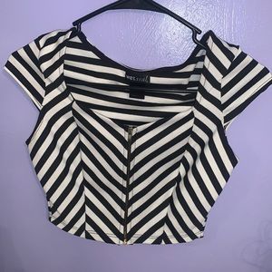 Great condition striped crop top